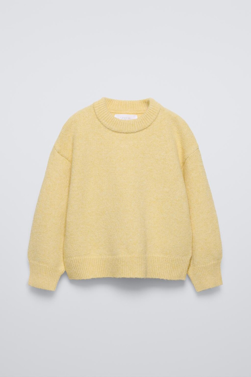 

Свитер однотяжной вязки ZARA, пастельно-желтый