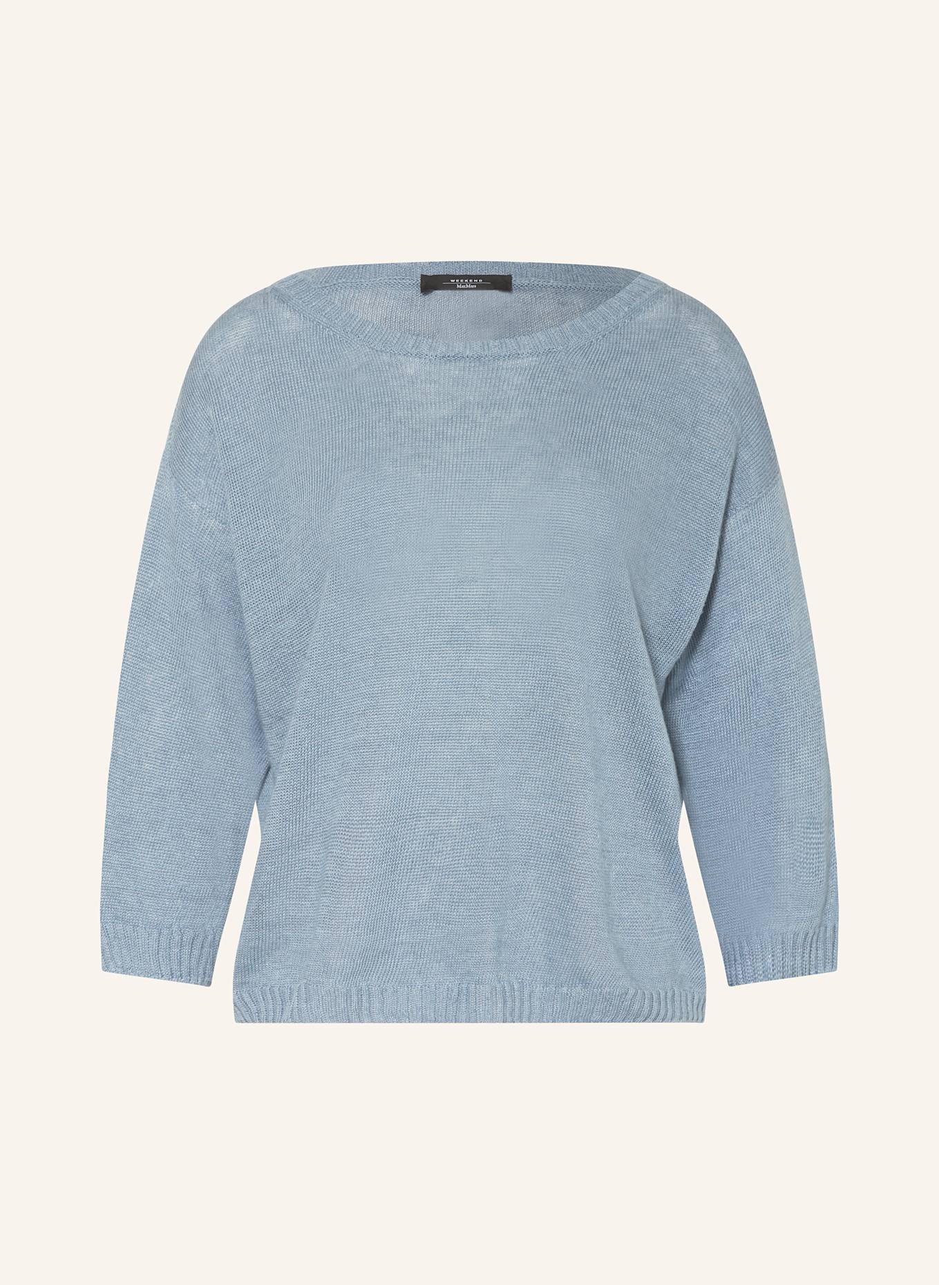 

Льняной свитер selz с рукавами 3/4 Weekend Max Mara, серый