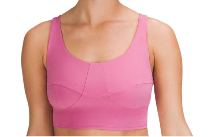 

Футболка с вытачками спереди Женская Розовая Lululemon