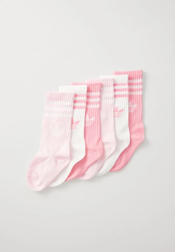 3S crew s 6p k носки Adidas Originals, White/Bliss Pink/Clear Pink