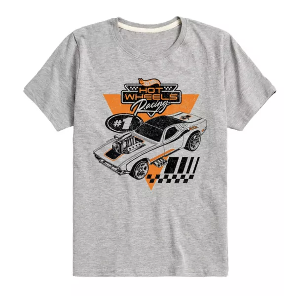 

Футболка с логотипом 90-х для мальчиков 8-20 лет Hot Wheels, серый