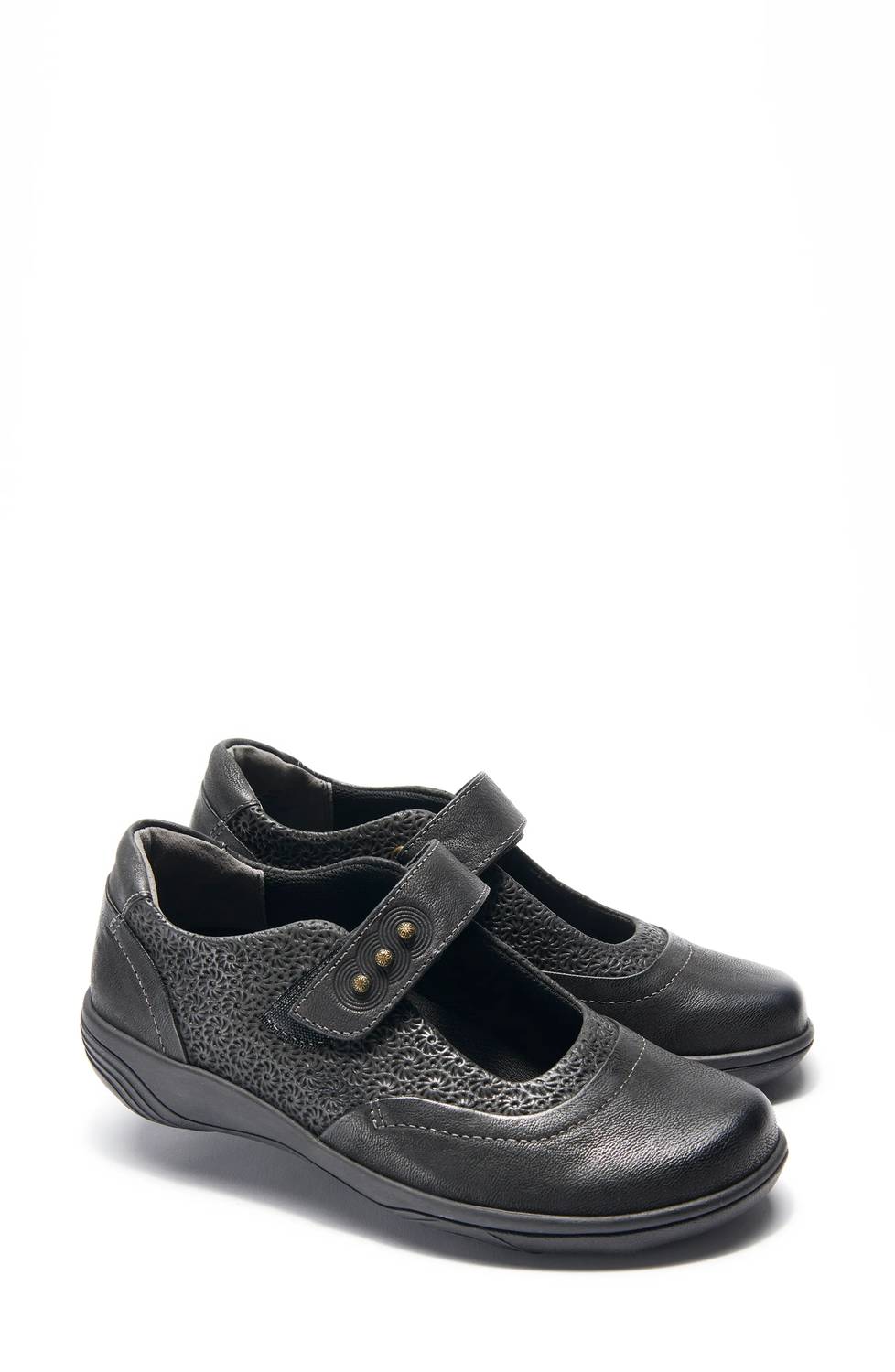 Женские туфли Aloe в стиле Mary Jane из черной кожи Halsa Footwear