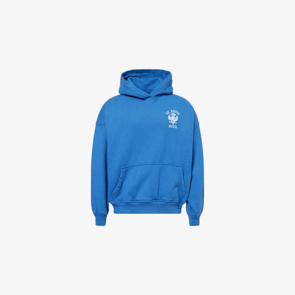 

Худи из хлопка с принтом Seal Rhude, синий