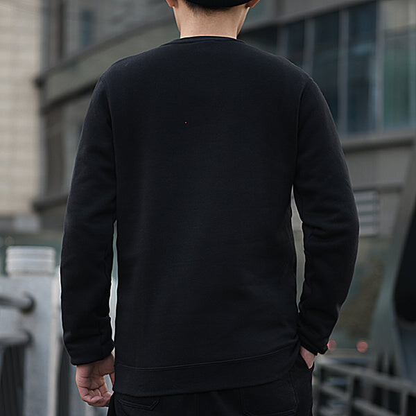 Толстовка Men's Nike Large Logo Printing Round Neck Long Sleeves Black, черный — фото 3