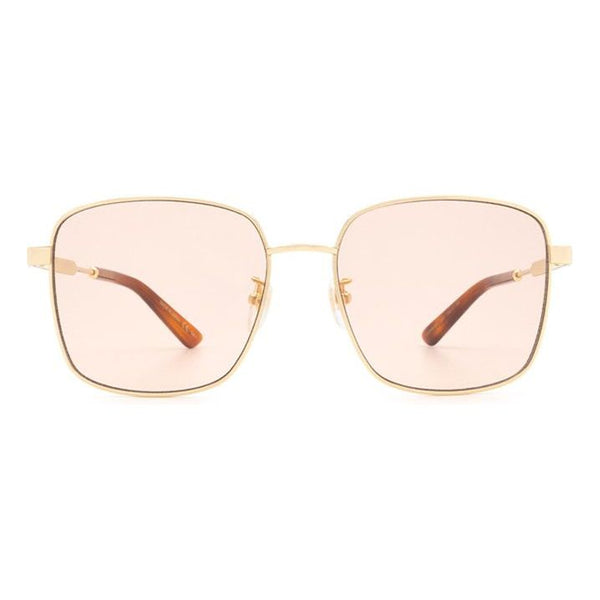 

Солнцезащитные очки square 58mm brown/gold Gucci, золотой