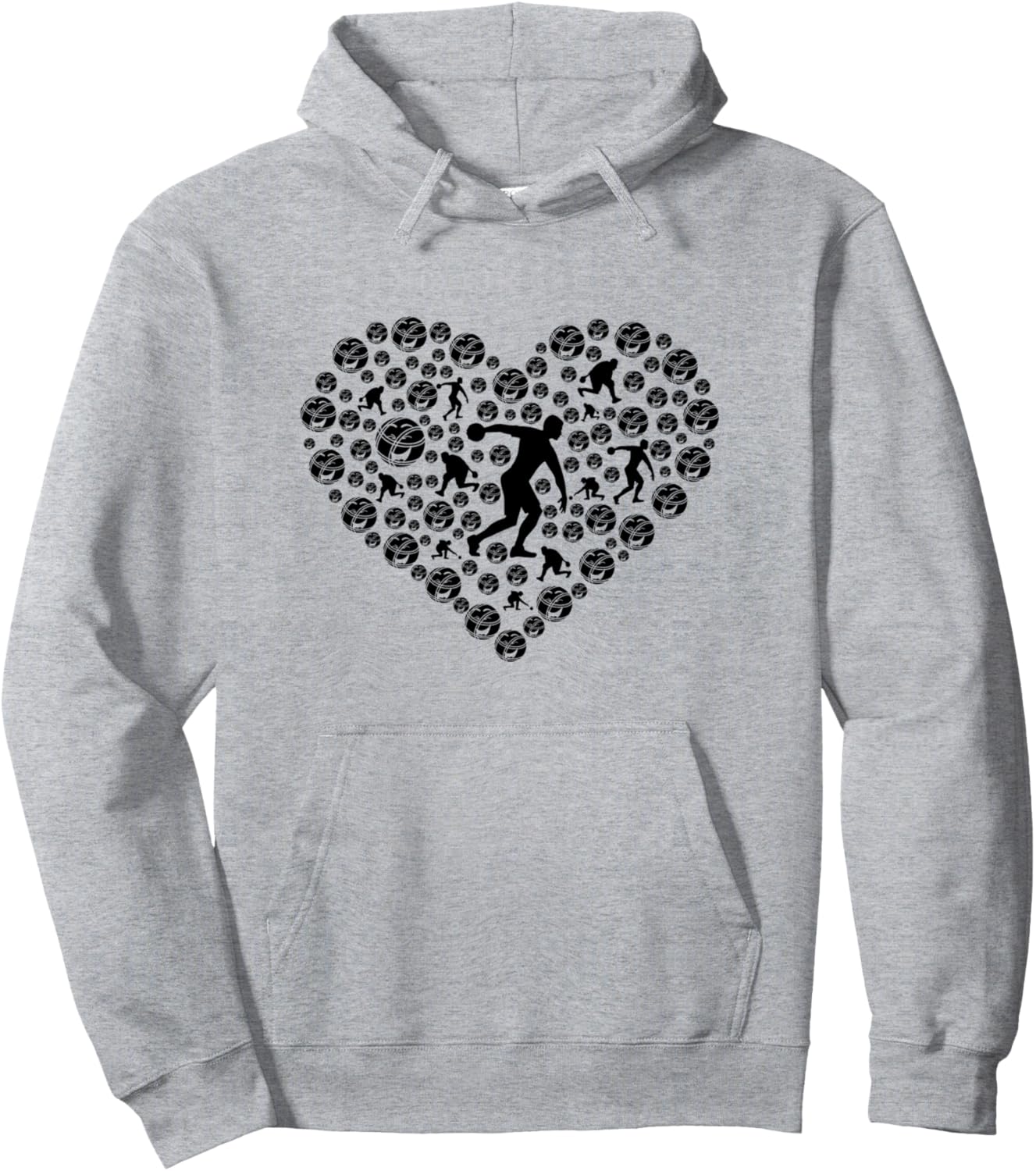 

Толстовка с принтом Boccia Player Bocce Ball Boccia Heart Boccia Player Bocce Ball Player, серый