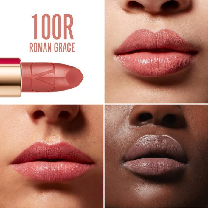 Valentino Rosso Valentino Satin Lipstick 100R/Roman Grace 3,4 г / Роскошная губная помада — фото 3