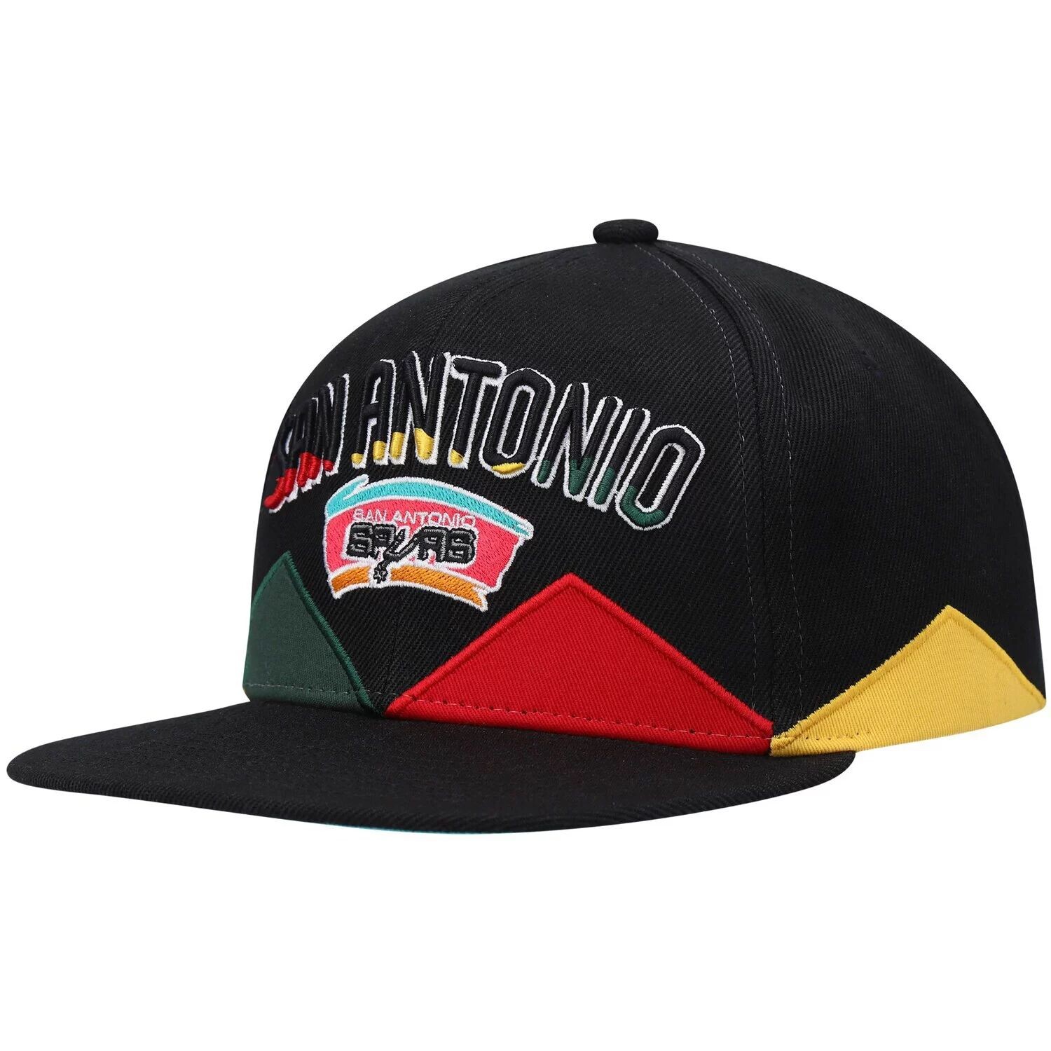 

Мужская черная кепка Mitchell & Ness San Antonio Spurs Hardwood Classics Black History Month Snapback