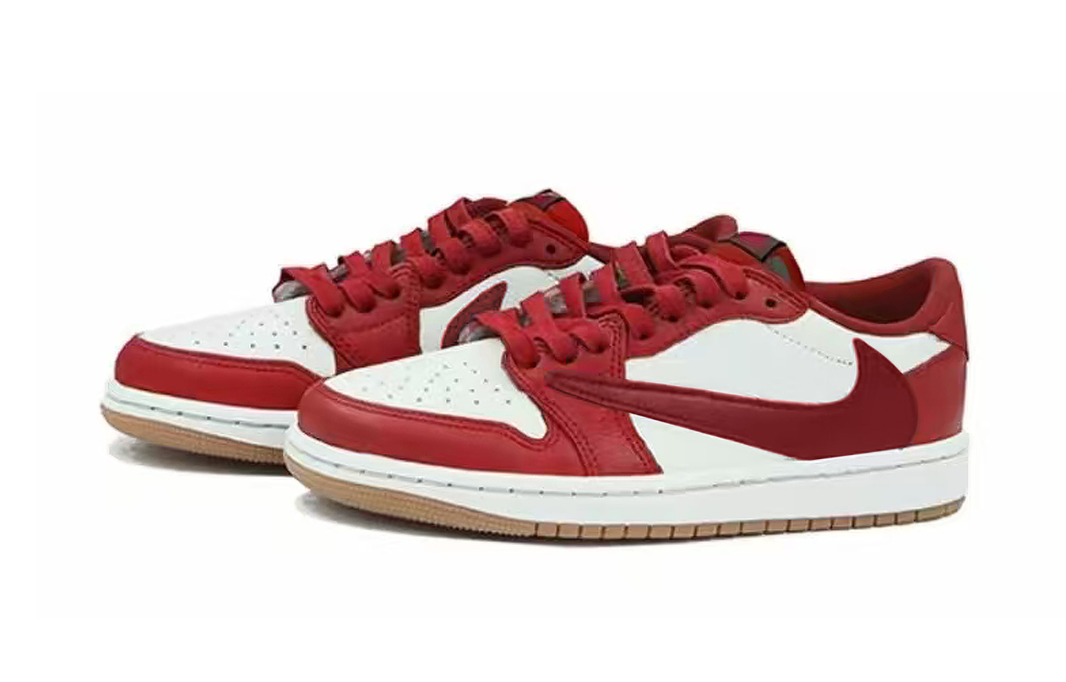 Трэвис Скотт x Air 1 трэвис скотт x aj1 low коллаборация винтажные баскетбольные кроссовки унисекс Jordan, красный — фото 3