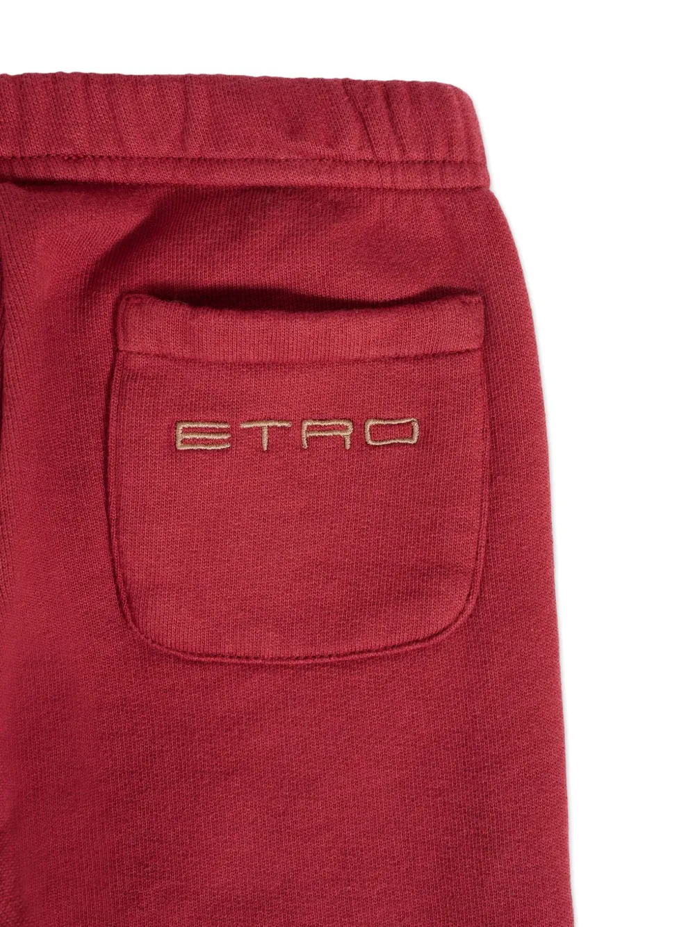 Спортивные брюки с вышитым логотипом ETRO KIDS, красный — фото 3