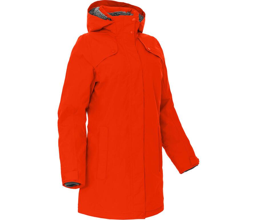 

BERGSON Зимнее пальто с плюшевой подкладкой, утеплённое, водонепроницаемость 20 000 мм водяного столба, красное