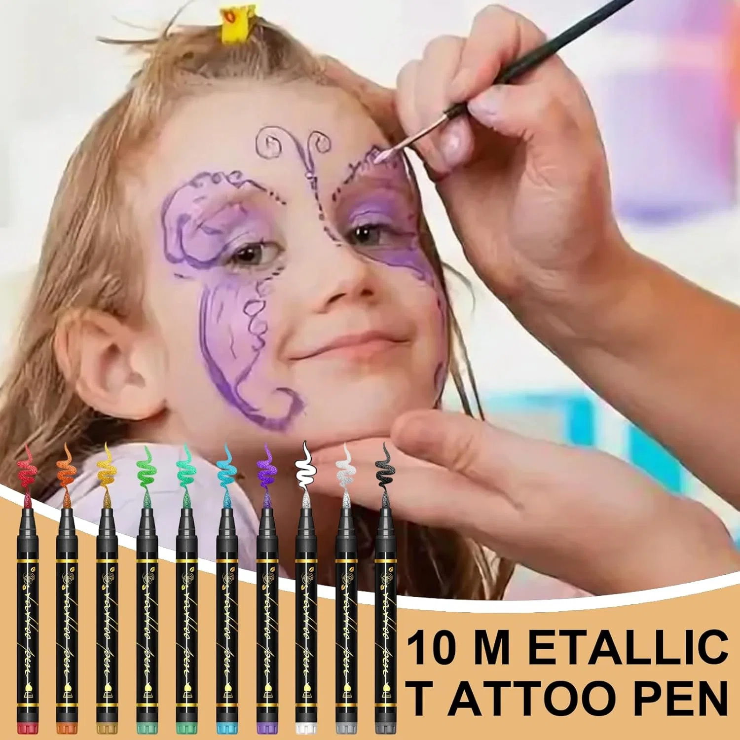 Набор для рисования на лице и теле, 10 цветов, Generic, мультиколор — фото 2
