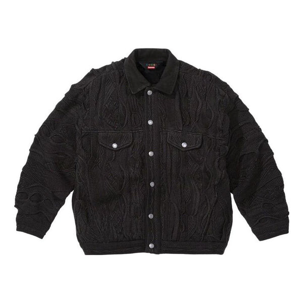 

Куртка x coogi trucker jacket 'black' Supreme, черный