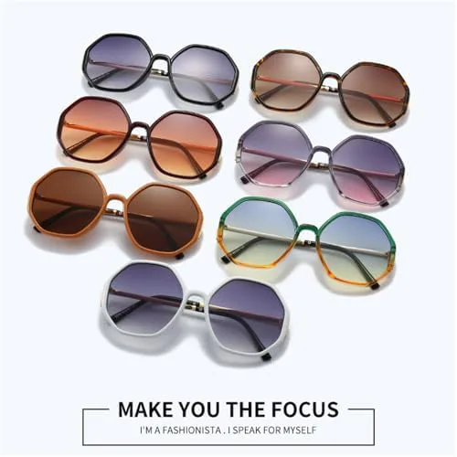 

Солнцезащитные очки Hexagon 2027 для женщин, солнцезащитные очки неправильной формы для мужчин, очки для вождения, защита от УФ-излучения UV400 MTZJH, Black