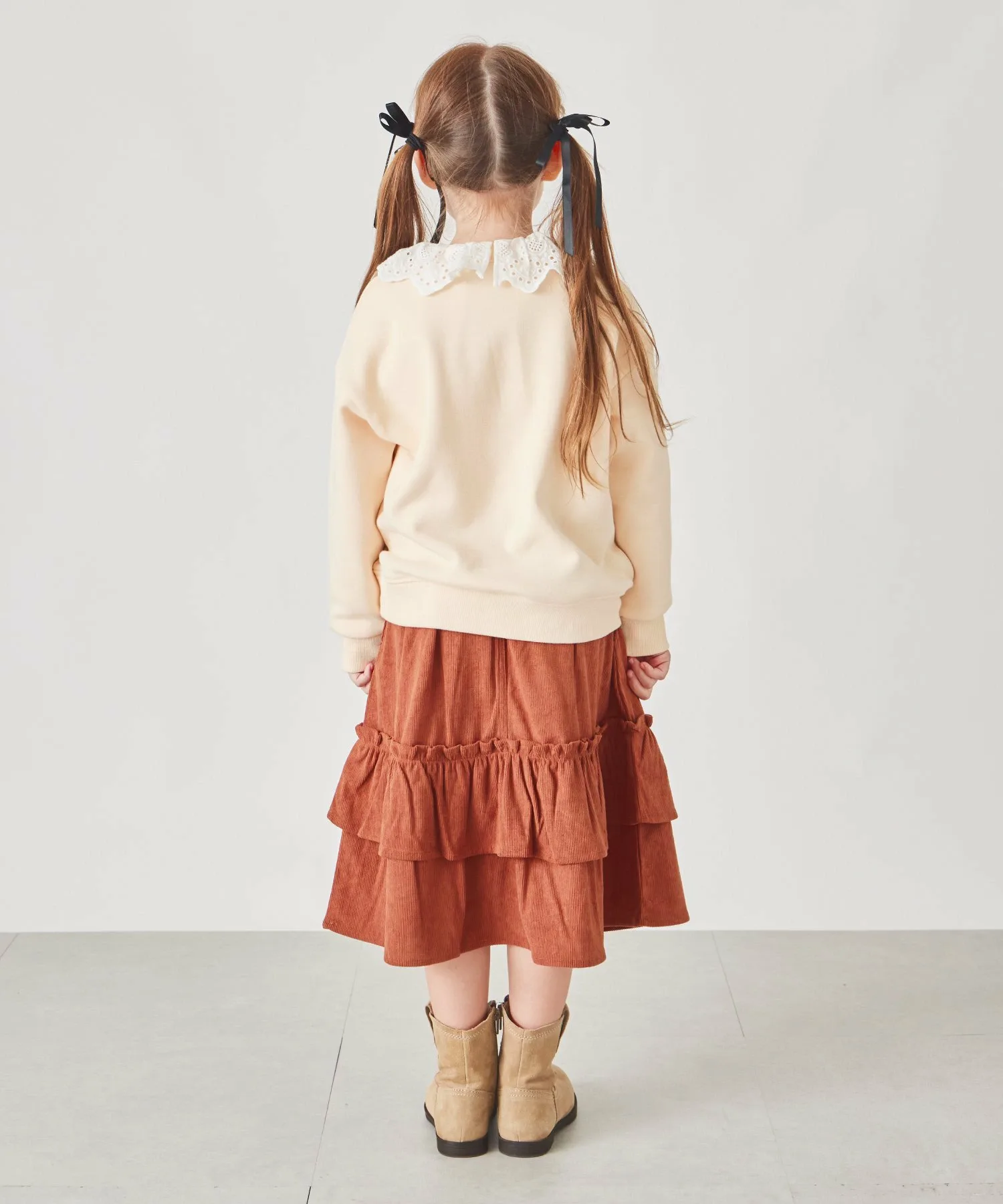 Вельветовая юбка Ever Closet, terracotta — фото 4