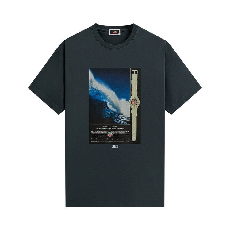 

Футболка Kith x TAG Heuer Formula 1 Miami Vintage Tee, синий, Серый, Футболка Kith x TAG Heuer Formula 1 Miami Vintage Tee, синий