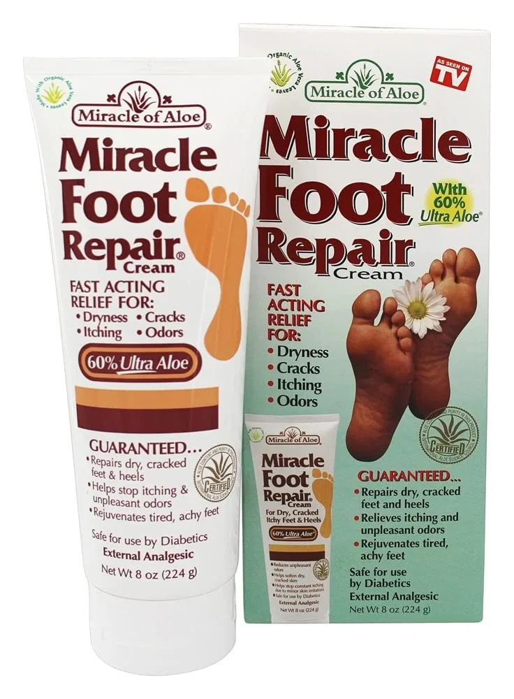 Крем для ног Miracle of Aloe Miracle Foot Repair с 60% Ultra Aloe, 224 г Ontel