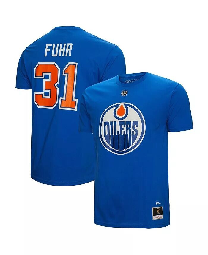 

Мужская футболка Grant Fuhr Royal Edmonton Oilers с именем и номером Mitchell & Ness