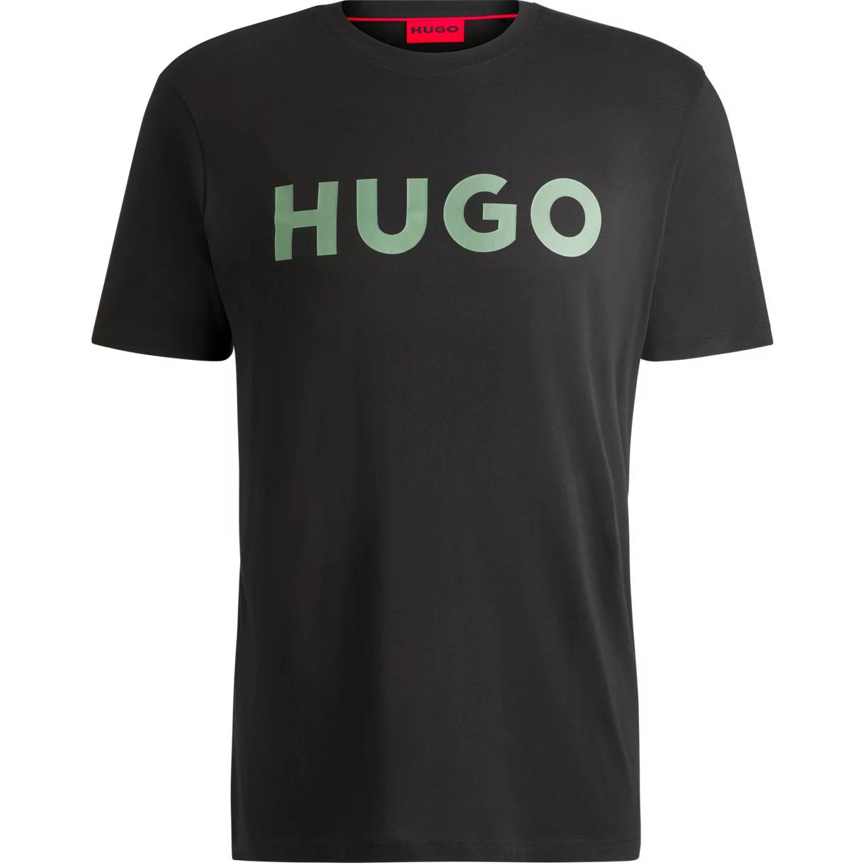 

Футболка классического кроя с принтом логотипа Hugo HUGO BOSS, черный