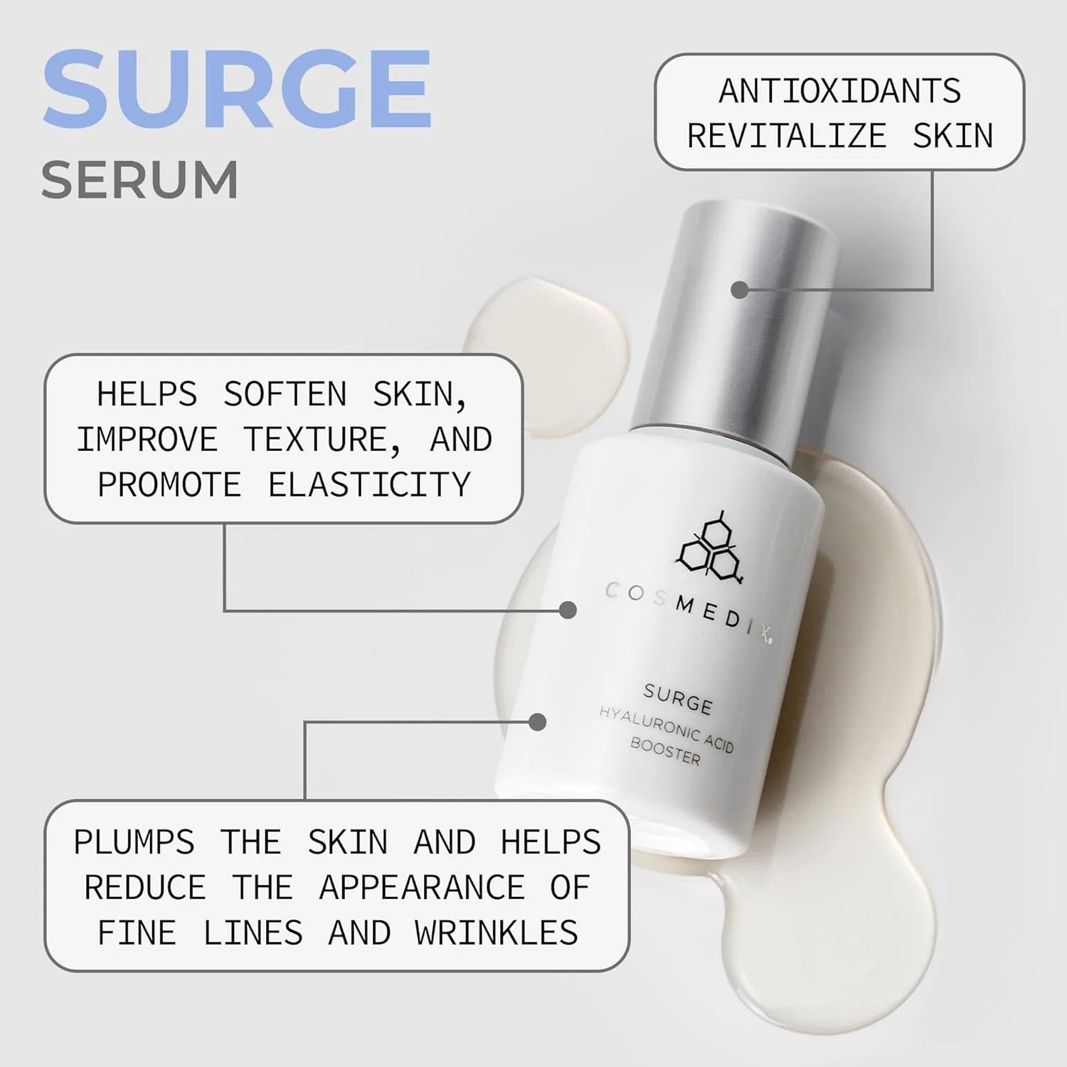 Бустер Cosmedix — С гиалуроновой кислотой Surge Hyaluronic Acid Booster, 30 мл — фото 2