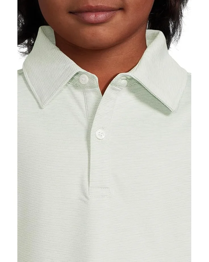 Поло Johnston & Murphy Kids Micro Stripe Polo (Big Kid), Green — фото 3