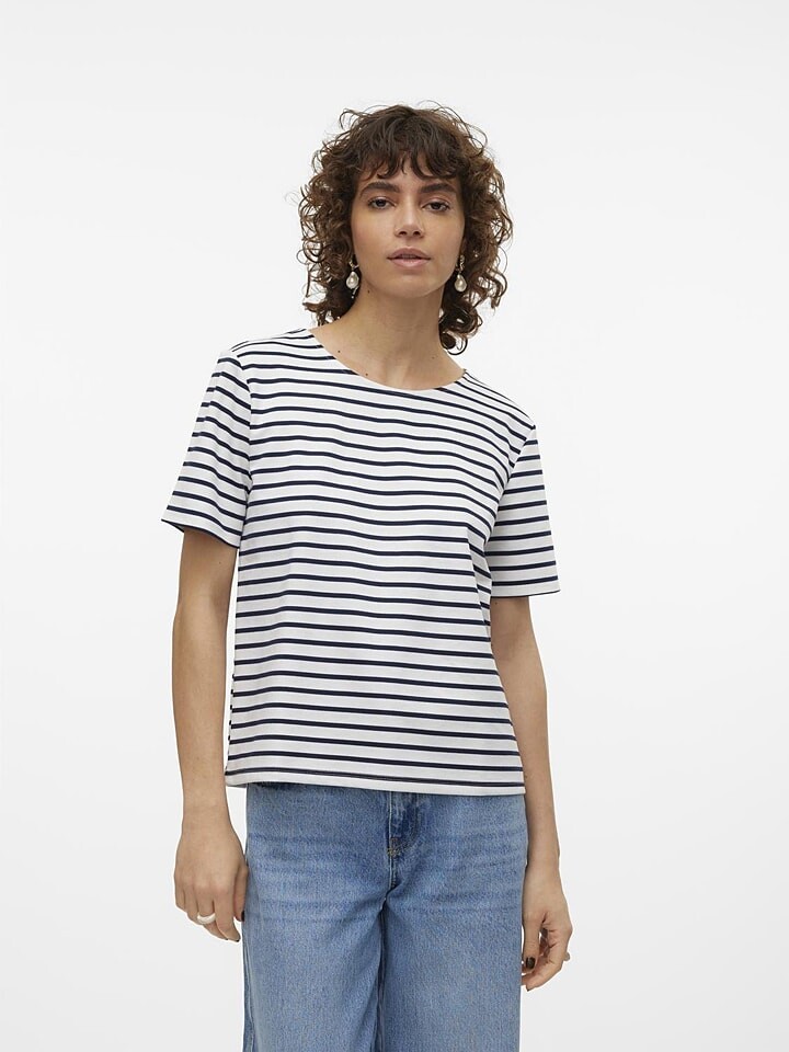 

Футболка Vero Moda, цвет dunkelblau/creme