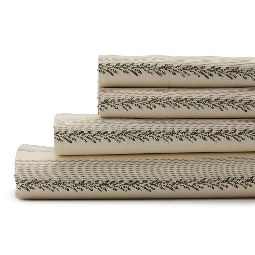 

Комплект простыней из микрофибры Cuddl Duds, цвет Leafy Stripes