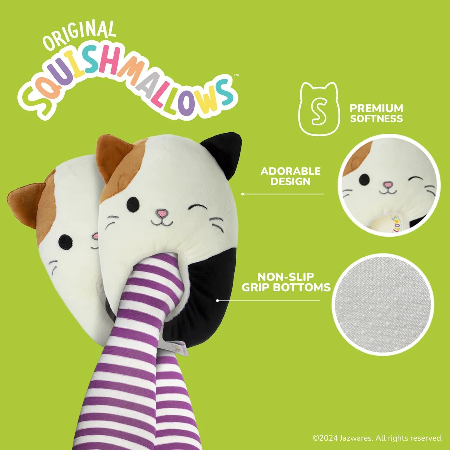 Мягкие плюшевые тапочки Squishmallows, легкие, теплые и удобные, тапочки для дома для детей и взрослых (размеры 11-1 для маленьких детей / 2-5 для больших детей / 5-10 для взрослых) — фото 4