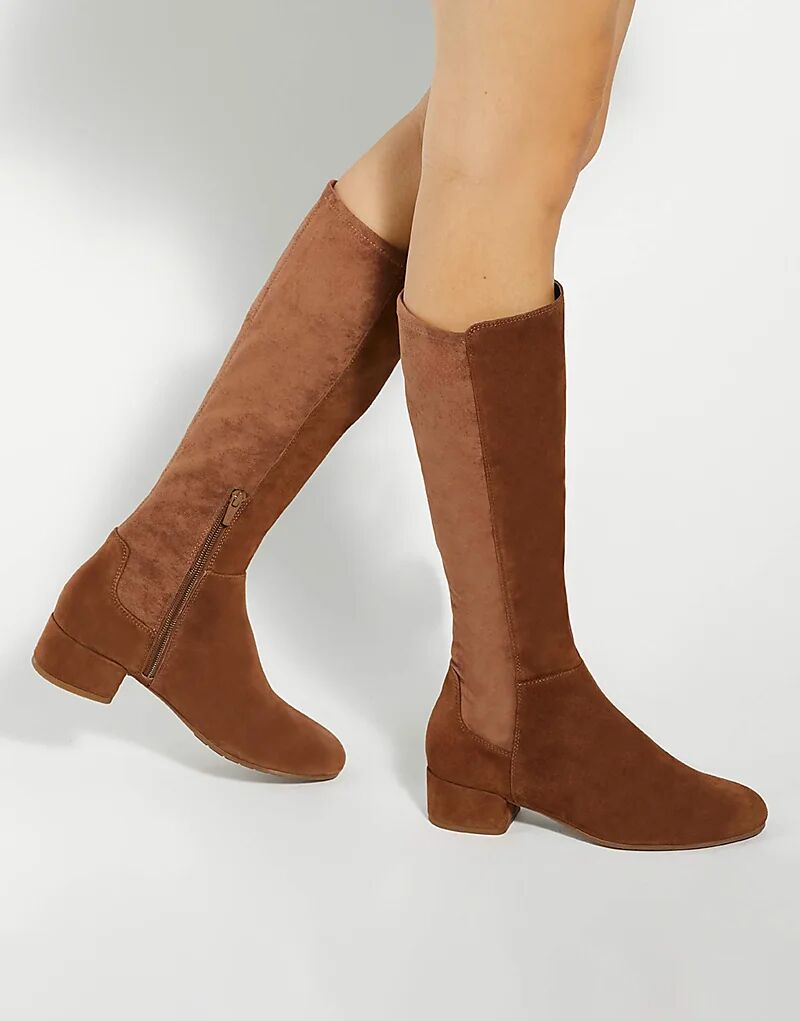 Сапоги Dune London Wide fit wf tayla до колена, светло-коричневые — фото 4