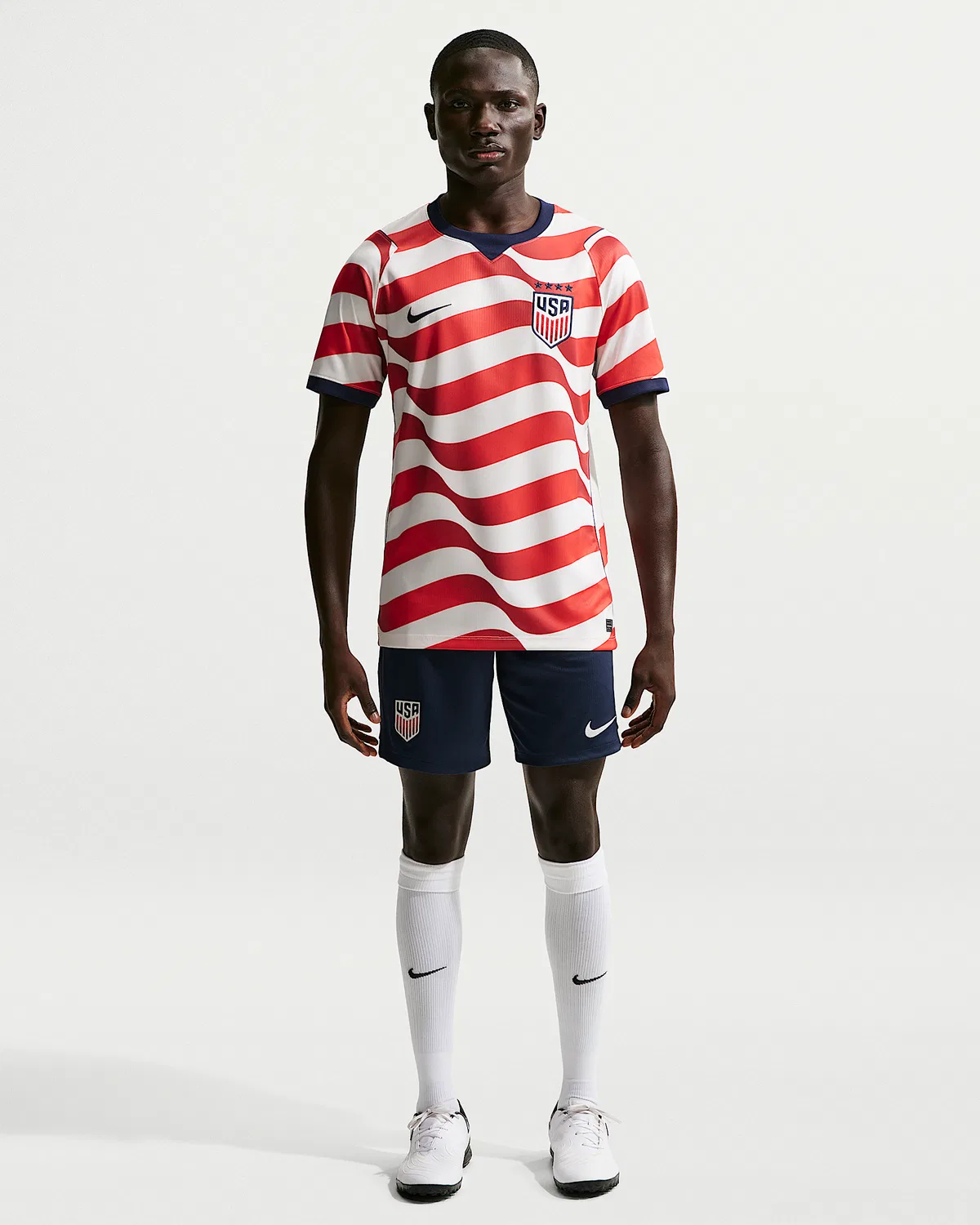 Мужские шорты Nike Dri-FIT Soccer Replica USMNT 2026 Stadium Home, Midnight Navy/Sail
