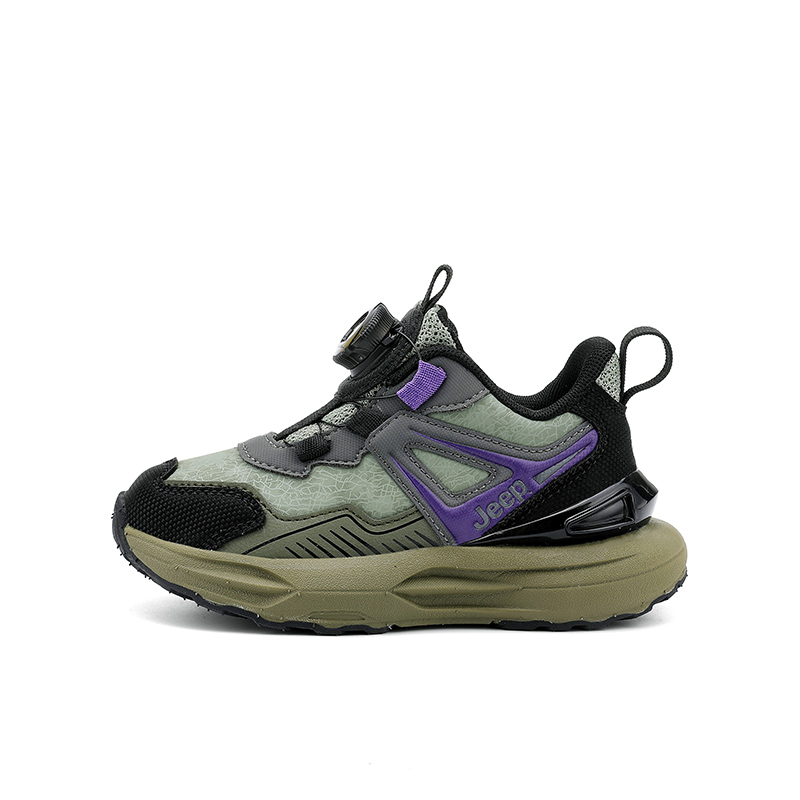 

Низкие детские кроссовки для бега Kids' Jeep с блестками зеленые