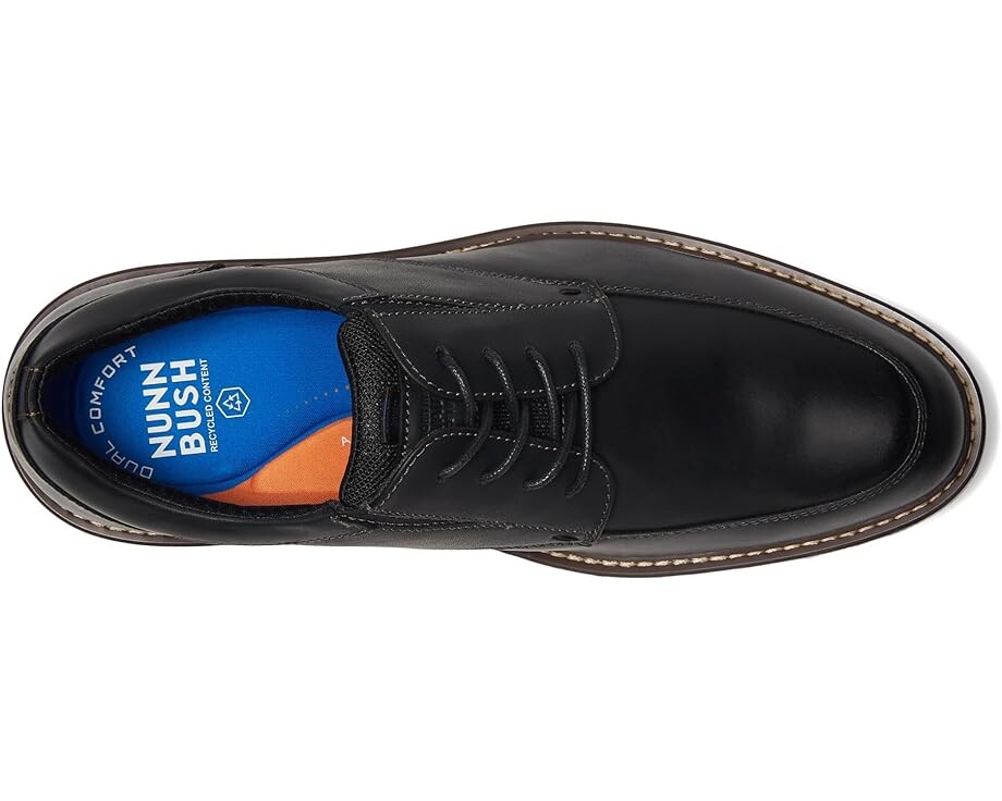 Оксфорды Nunn Bush Griff Moccasin Toe Oxford Lightweight and Comfortable for All Occasions Leather Lace Up, черный — фото 2