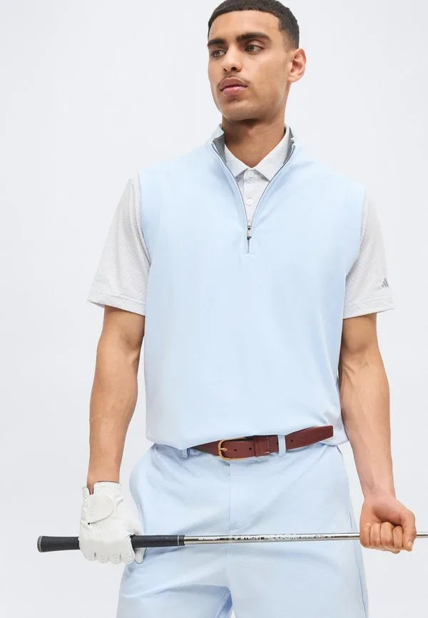 Классический жилет ultimate365 с застежкой-молнией до середины груди Adidas Golf, Light Blue — фото 4