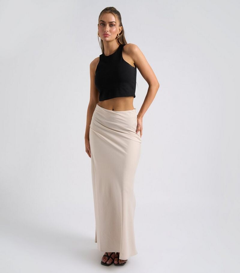 

Атласная юбка макси Urban Bliss Stone Urban Bliss, светло-серый