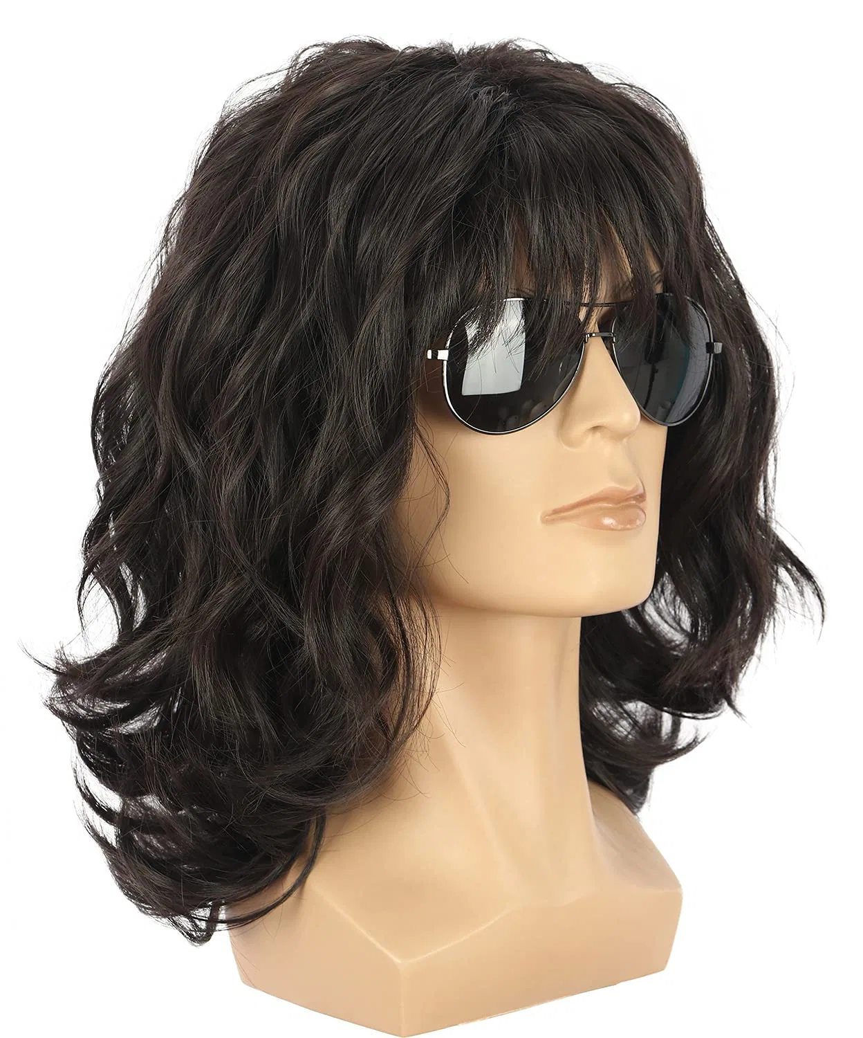 Парик Mullet Long Curly Dark Brown от Yuehong Yuehong — фото 4