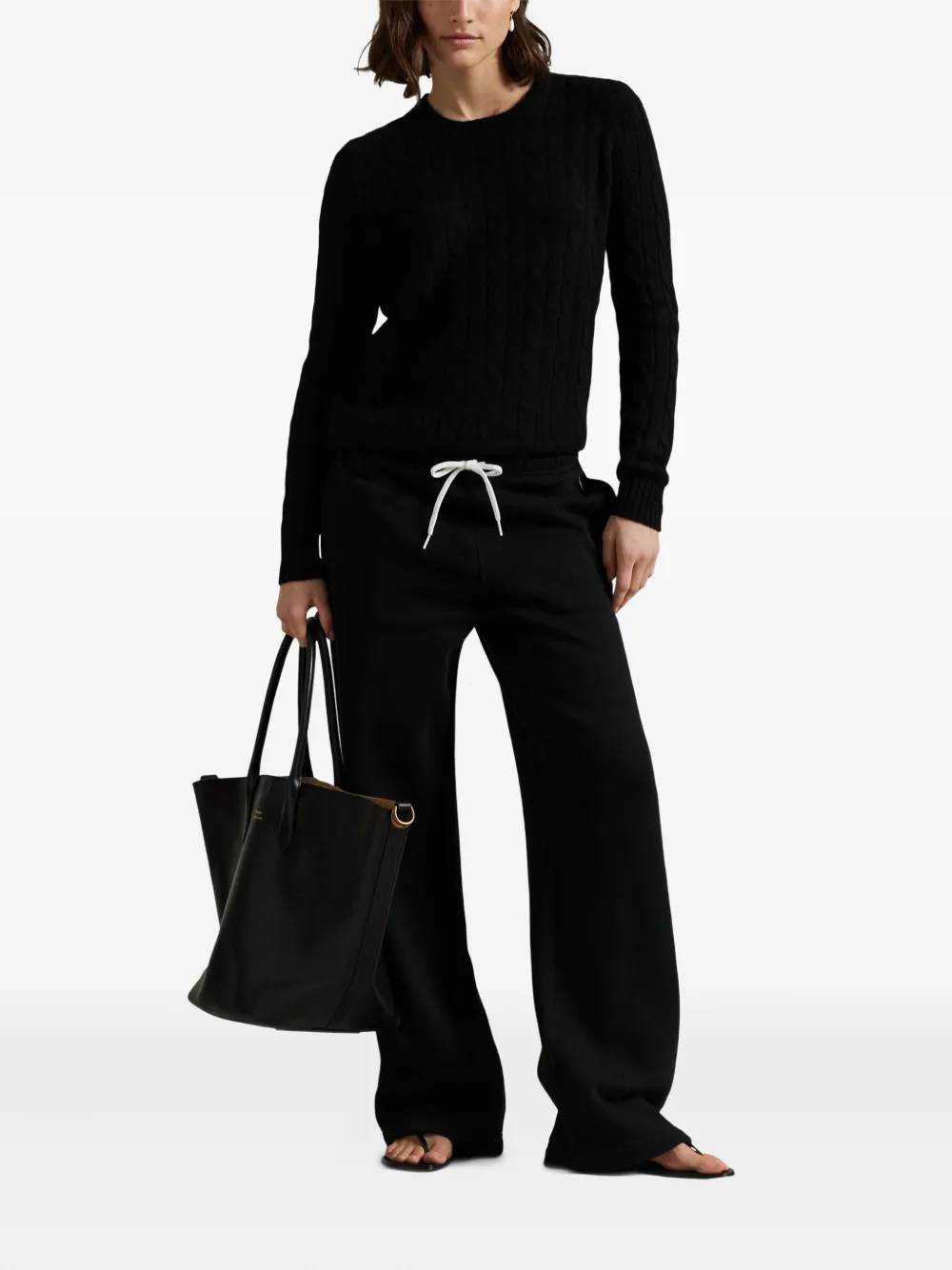 Широкие брюки с кулиской POLO RALPH LAUREN, черный — фото 2