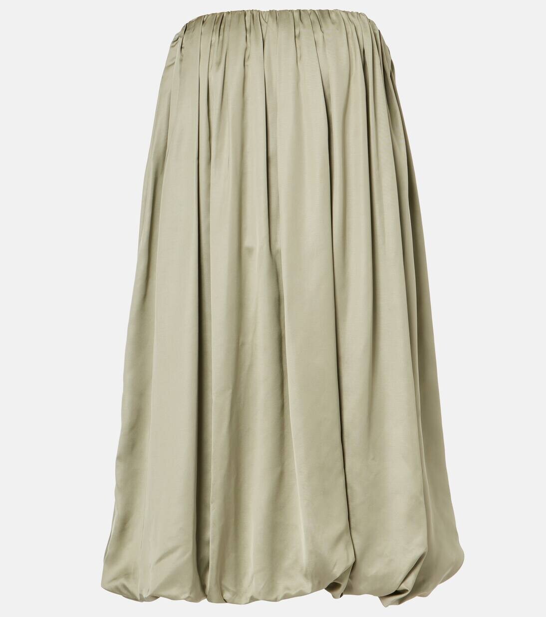 

Мини-платье с оборками Mm6 Maison Margiela, цвет beige/green