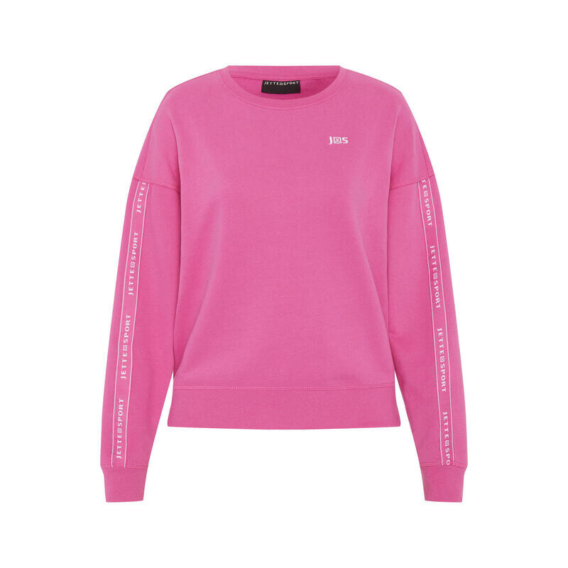 

Толстовка с акцентами в виде букв логотипа JETTE SPORT, цвет rosa