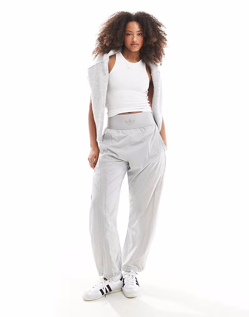 

Джоггеры Adidas Originals Waistband серого цвета, два
