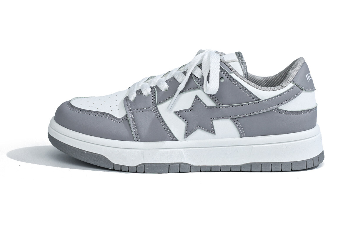 

Кроссовки RENBEN Skateboarding Shoes Women's Low-top, белый/черный