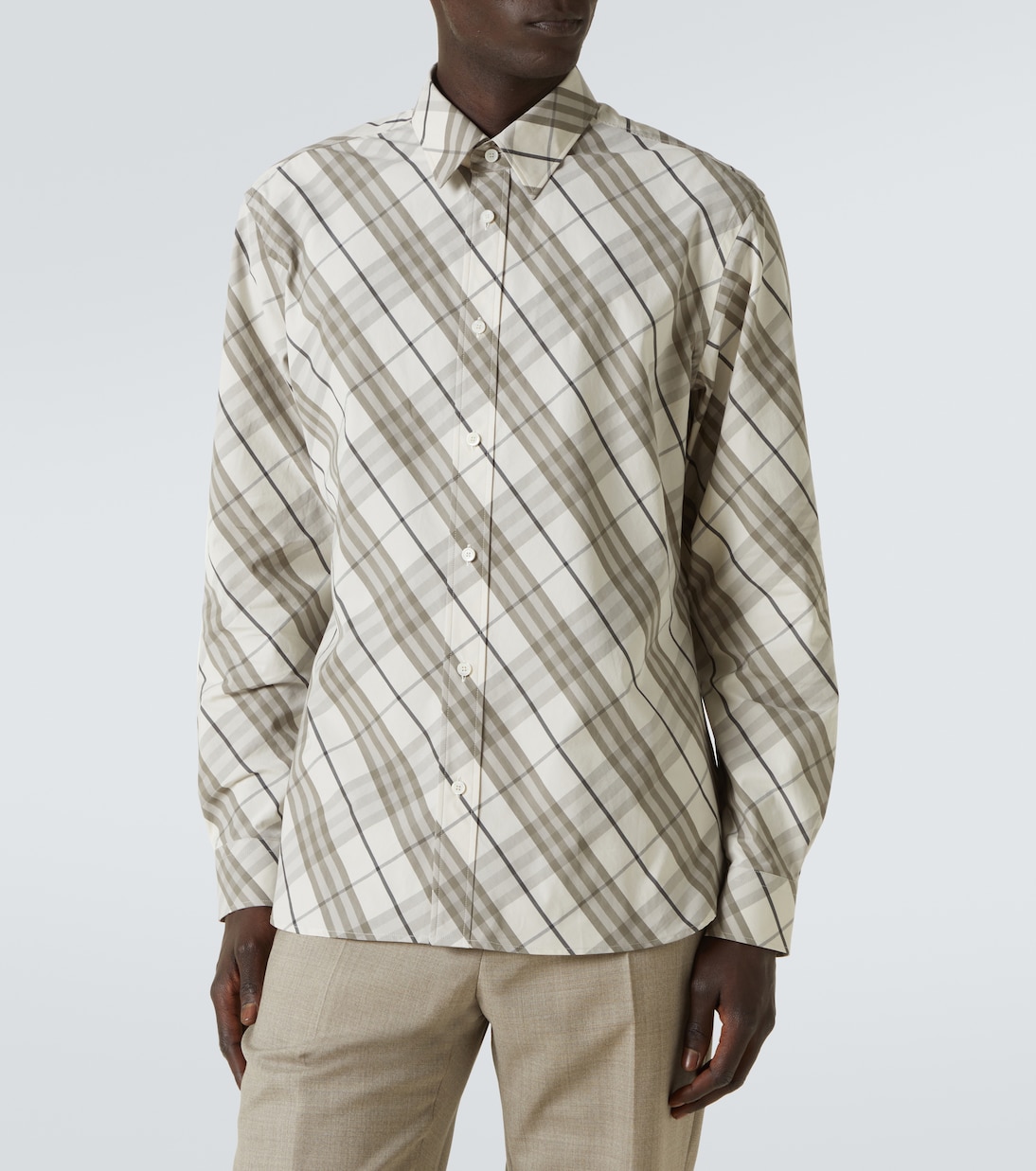 Рубашка Burberry Cotton Ip Check хлопковая в клетку, классический крой, Cotton IP Check — фото 3