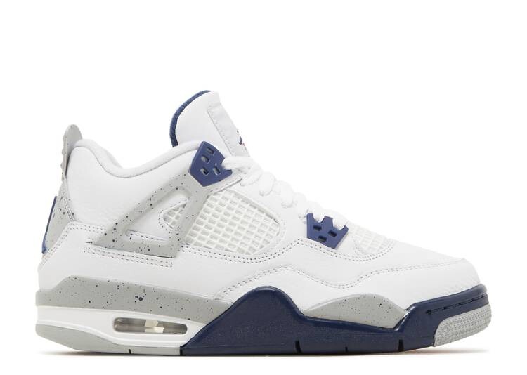 

Кроссовки AIR JORDAN 4 RETRO GS 'MIDNIGHT NAVY', белый