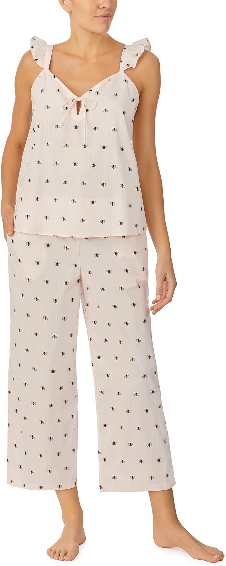 

Пижамный комплект Kate Spade New York Cotton Poplin Tank Cropped PJ Set, цвет Busy Bee