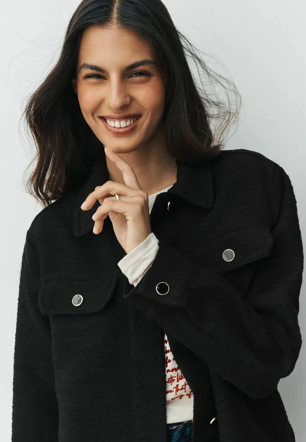 Летняя куртка из букле petite fit Next, Black — фото 4