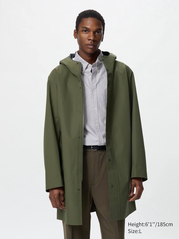 

Плащ blocktech Uniqlo, 56 оливковый, Зеленый, Плащ blocktech Uniqlo, 56 оливковый