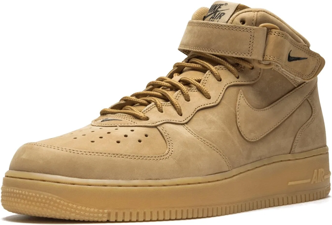 Мужские баскетбольные кроссовки Nike Air Force 1 Mid '07 PRM Qs, Braun Flax Flax Outdoor Green