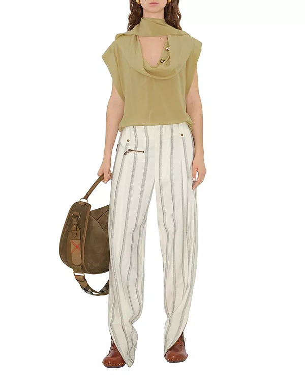 

Шелковый шарф сверху Burberry, бежевый