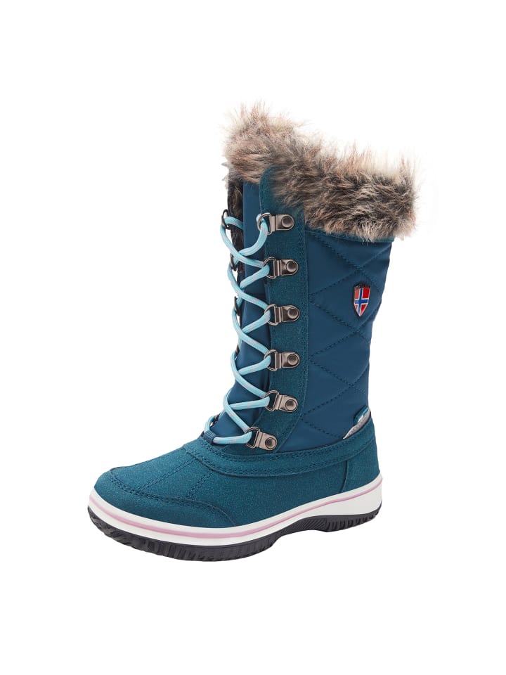 

Сапоги Trollkids Winterstiefel Holmenkollen, цвет teal/aqua