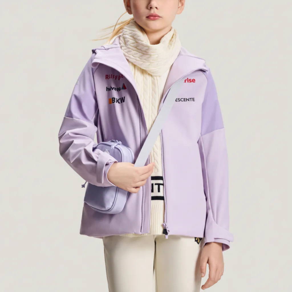 Детская куртка с капюшоном DESCENTE, Light Purple Violet — фото 3