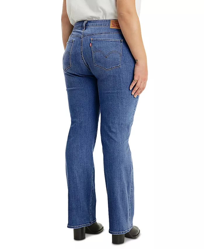 Модные джинсы с расклешенными штанинами 415 Classic Bootcut для полных женщин Levi's, синий — фото 2